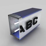 ЛИЦЕ - ПЛЕКСИГЛАС, СТРАНИ - ЛАМАРИНА, ИЗПЪКНАЛИ БУКВИ 0